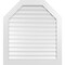 Ekena Millwork Octagonal Top Surface Mount PVC Gable Vent: Functional, w/ 3-1/2"W x 1"P Standard Frame, 38"W x 42"H GVPOT38X4201SF - alternate 1